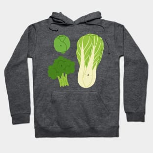 Cute green buddies vegetable set Hoodie